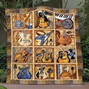 Play The Guitar Quilt Blanket Tt99  Quilt